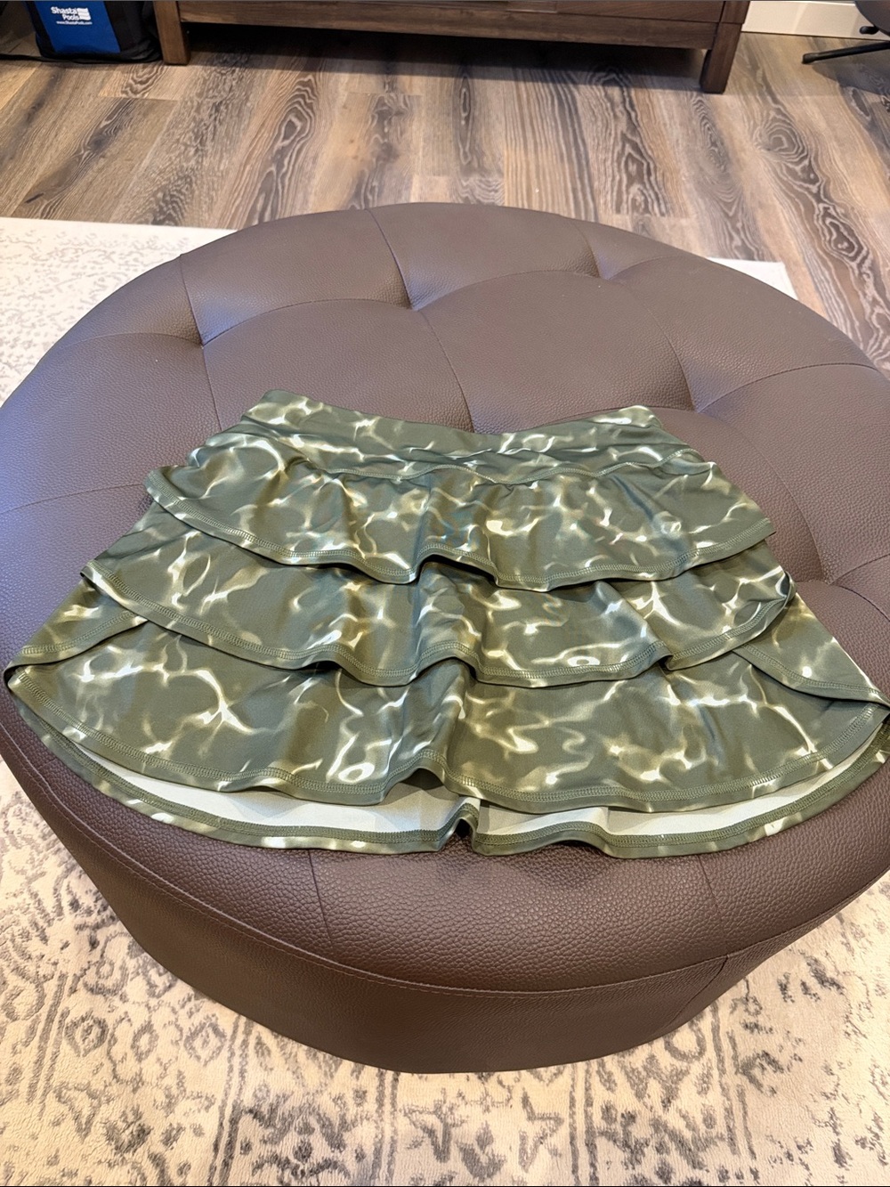 Ideology Olive Green Tiered Ruffle Skort